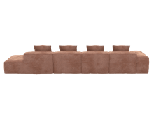 Riley Muse Dusk Modular Sofa - 1x Arm, 3x Armless, 1x Right Terminal color Muse Dusk
