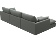 Willow Tribute Storm Chaise Sofa - 3 Seater color Tribute Storm