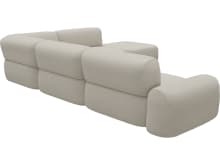Beckett Toorak Pearl Modular Sofa - 6 Piece color Toorak Pearl