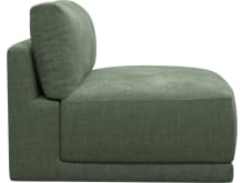 Haven Tribute Dark Jade Armless Sofa Chair Module color Tribute Dark Jade
