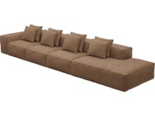 Riley Tribute Chestnut Modular Sofa - 1x Arm, 3x Armless, 1x Right Terminal color Tribute Chestnut