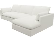 Willow Tribute Shell Chaise Sofa - 3 Seater color Tribute Shell