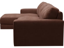 Monica Muse Rust Chaise Sofa - 3 Seater color Muse Rust