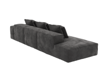 Riley California Charcoal 4 Seater Terminal Left Modular Sofa color California Charcoal