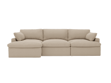 Retreat Blaze Latte Chaise Sofa - 3 Seater color Blaze Latte