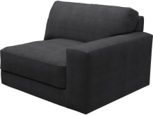 Monica Plaza Flint Grey Right Arm Facing Chair Module color Plaza Flint Grey