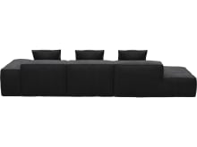 Riley Plaza Flint Grey Modular Sofa - 1x Arm, 2x Armless, 1x Left Terminal color Plaza Flint Grey