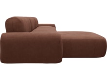 Beckett Muse Rust Chaise Sofa - 3 Seater color Muse Rust