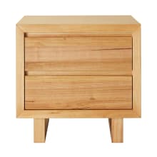 Clemence Bedside Table - 2 Drawer color Messmate