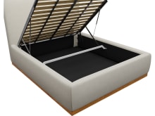 Haven Dark Gas Lift Bed California Ivory color California Ivory