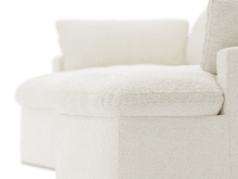 Retreat Boucle Ivory Chaise Sofa - 3 Seater color Boucle Ivory