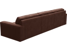 Monica Muse Rust Chaise Sofa - 3 Seater color Muse Rust