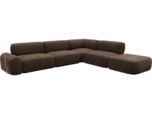 Beckett Muse Chocolate Modular Sofa - 6 Piece color Muse Chocolate