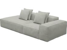 Riley Toorak Pebble Modular Sofa - 1x Arm, 1x Armless, 1x Left Terminal color Toorak Pebble