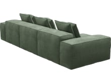 Riley Tribute Dark Jade Modular Sofa - 3 Seater Chaise color Tribute Dark Jade