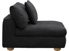 Tully Plaza Flint Grey Armless Sofa Chair Module color Plaza Flint Grey