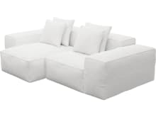 Riley Noa Fog Modular Sofa - 2 Seater Chaise color Noa Fog
