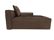 Riley Apt Muse Chocolate Chaise Right Arm Facing Sofa Module color Muse Chocolate