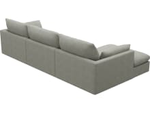 Willow Toorak Pebble Chaise Sofa - 3 Seater color Toorak Pebble