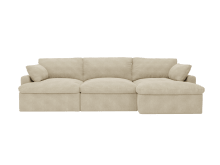 Retreat Avon Taupe Chaise Sofa - 3 Seater color Avon Taupe