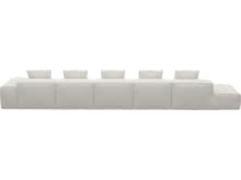 Riley Tribute Ice Modular Sofa - 1x Arm, 4x Armless, 1x Left Terminal color Tribute Ice
