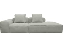 Riley Toorak Pebble Modular Sofa - 1x Arm, 1x Armless, 1x Right Terminal color Toorak Pebble