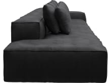 Riley Plaza Flint Grey Modular Sofa - 1x Arm, 3x Armless, 1x Left Terminal color Plaza Flint Grey