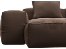 Riley Muse Chocolate Modular Sofa - 2 Seater Chaise color Muse Chocolate