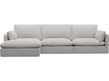 Willow Avon Mineral Chaise Sofa - 3 Seater color Avon Mineral