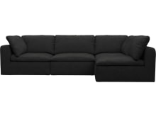Cloud Deep California Charcoal Modular Sofa - 4 Piece color California Charcoal