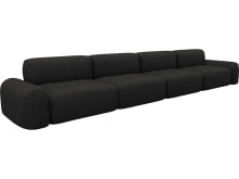 Beckett California Charcoal Modular Sofa - 4 Seater color California Charcoal