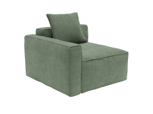 Riley Apt Tribute Dark Jade Left Arm Facing Chair Module color Tribute Dark Jade