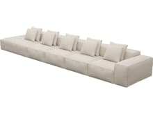 Riley Santa Fe Sand Modular Sofa - 1x Arm, 4x Armless, 1x Left Terminal color Santa Fe Sand