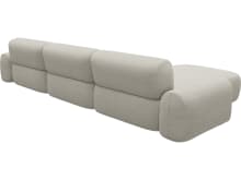 Beckett Noa Desert Chaise Sofa - 3 Seater color Noa Desert