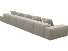 Riley Isla Sea Pearl Modular Sofa - 1x Arm, 4x Armless, 1x Right Terminal color Isla Sea Pearl