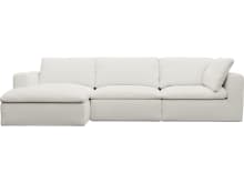 Cloud Deep Tribute Ice Modular Sofa - 3 Seater Chaise color Tribute Ice