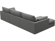 Willow Maya Flint Chaise Sofa - 3 Seater color Maya Flint