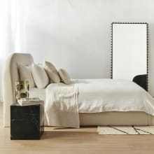 Capri Gas Lift Bed Muse Flax color Muse Flax