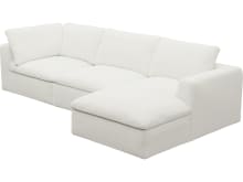 Cloud Deep Tribute Shell Modular Sofa - 3 Seater Chaise color Tribute Shell