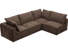Cloud Muse Chocolate Modular Sofa - 4 Piece color Muse Chocolate