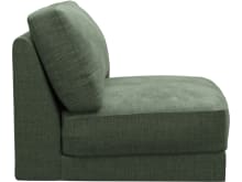 Monica Tribute Dark Jade Armless Sofa Chair Module color Tribute Dark Jade