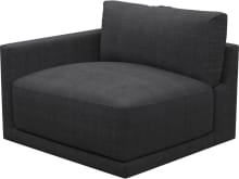 Haven Plaza Flint Grey Left Arm Facing Chair Sofa Module color Plaza Flint Grey