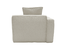 Riley Apt Boucle Ivory Chaise Left Arm Facing Sofa Module color Boucle Ivory