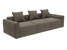 Riley Apt Muse Mink Sofa - 3 Seater color Muse Mink