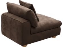 Tully Muse Chocolate Armless Sofa Chair Module color Muse Chocolate
