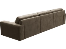 Monica Tribute Walnut Chaise Sofa - 3 Seater color Tribute Walnut