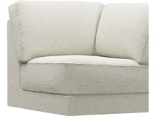 Monica Boucle Ivory Corner Sofa Chair Module color Boucle Ivory