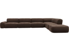 Beckett Muse Chocolate Modular Sofa - 7 Piece color Muse Chocolate