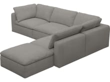 Cloud Deep Isla Soft Grey Modular Sofa - 5 Piece color Isla Soft Grey