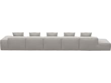 Riley Avon Mineral Modular Sofa - 1x Arm, 4x Armless, 1x Left Terminal color Avon Mineral